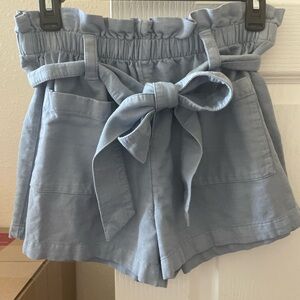 LC Lauren Conrad Sky Blue Gathered Waist Shorts